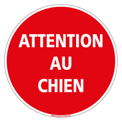 pancarte ATTENTION AU CHIEN format 15 x 30 cm