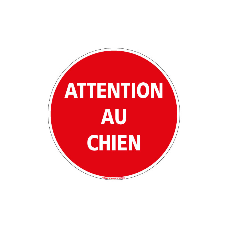 PANNEAU ATTENTION AU CHIEN (D1123)