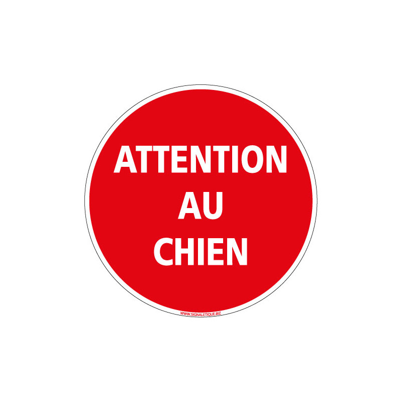 Panneau attention au chien,pancarte attention au chien 300x150mm