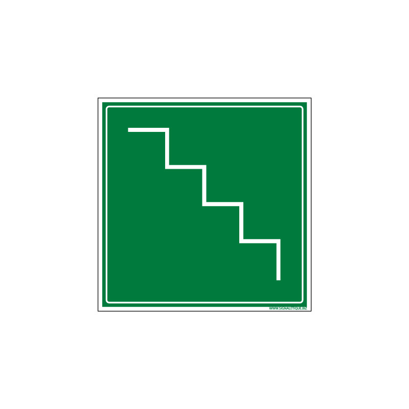 PANNEAU PICTOGRAMME EVACUATION/ESCALIER DE SECOURS (B0010)