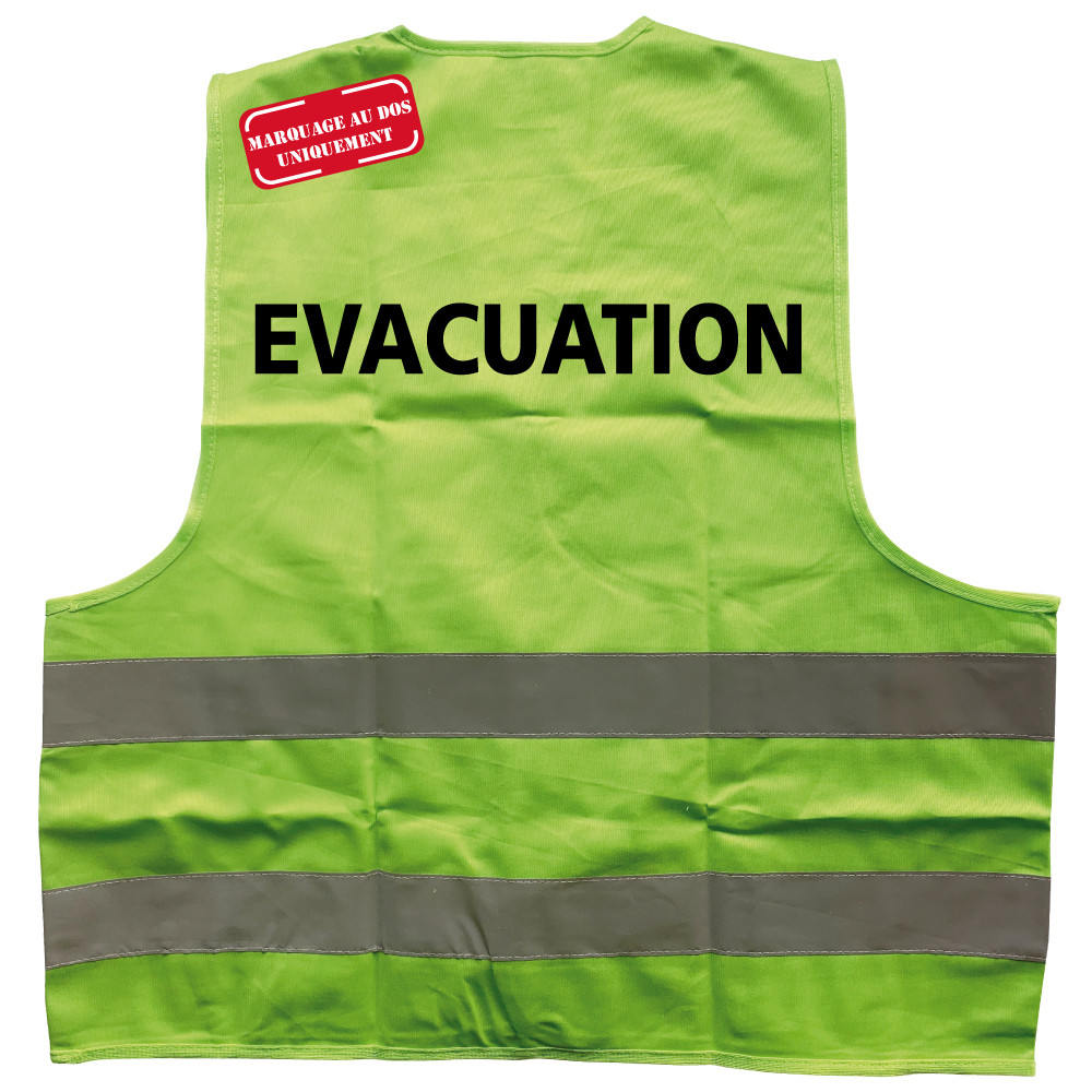 Gilet de sécurité vert évacuation