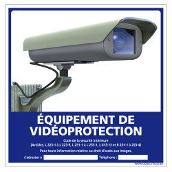 Panneau équipement de vidéoprotection