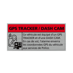 Étiquettes de sécurité en alu brossé pour vitre de voiture GPS TRACKER