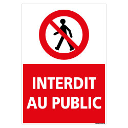 PANNEAU INTERDIT AU PUBLIC (D1130)