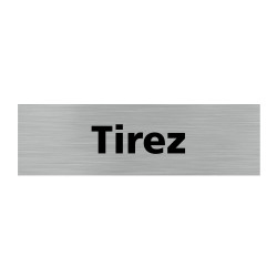 Plaque de porte rectangulaire tirez