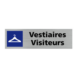 Plaque de porte rectangulaire vestiaires visiteurs