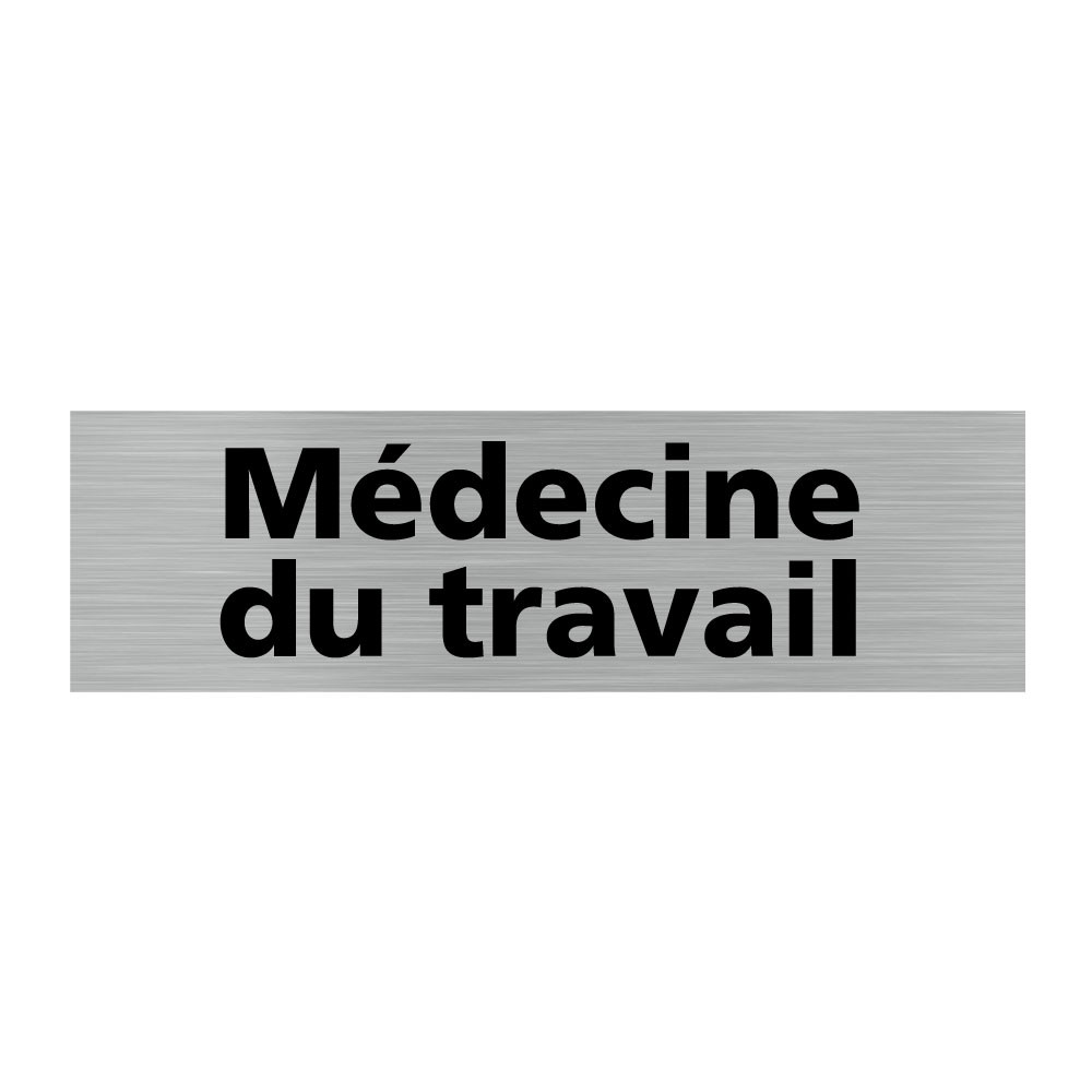 Plaque de porte rectangulaire médecine du travail