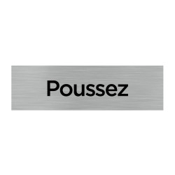 Plaque de porte rectangulaire poussez