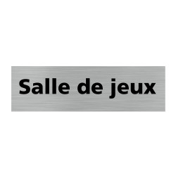 Plaque de porte rectangulaire salle de jeux