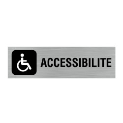 Plaque de porte rectangulaire accessibilité