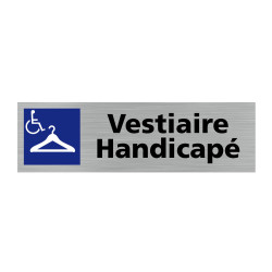 Plaque de porte rectangulaire vestiaire handicapé