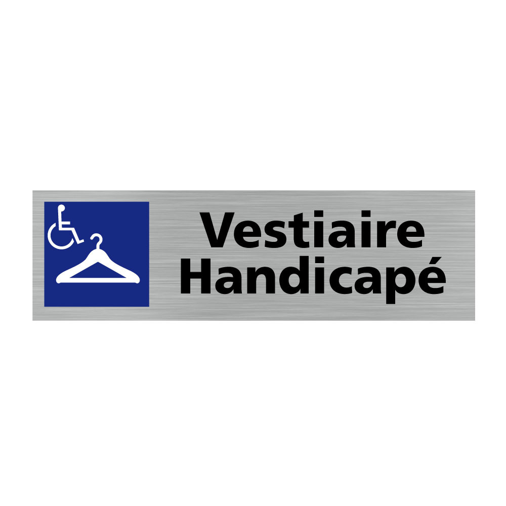 Plaque de porte rectangulaire vestiaire handicapé