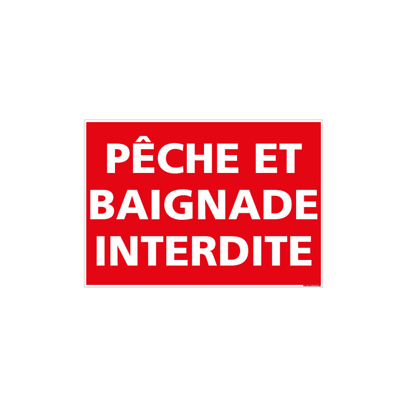 PANNEAU P CHE ET BAIGNADE INTERDITE (D1146)