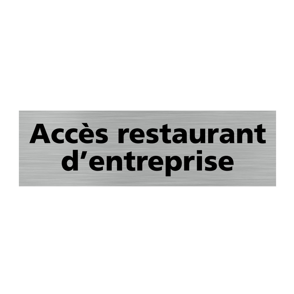 Plaque de porte rectangulaire accès restaurant d'entreprise Plaque de porte rectangulaire accès restaurant d'entreprise
