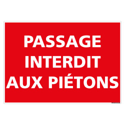 PANNEAU PASSAGE INTERDIT AUX PIETONS (D1148)