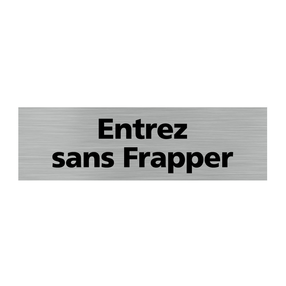 Plaque de porte rectangulaire entrez sans frapper