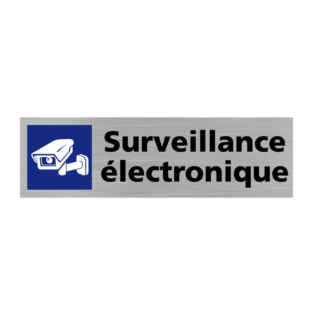 Plaque de porte rectangulaire surveillance électronique