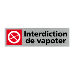 Plaque de porte rectangulaire interdiction de vapoter