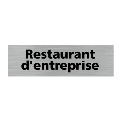 Plaque de porte rectangulaire restaurant d'entreprise