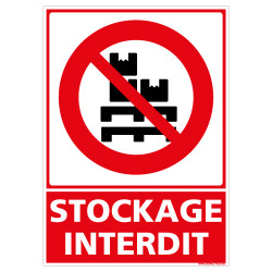 PANNEAU STOCKAGE INTERDIT (D1181)