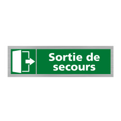 Plaque de porte rectangulaire sortie de secours