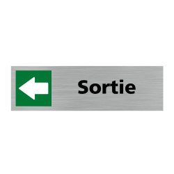 Plaque de porte rectangulaire sortie vers la gauche