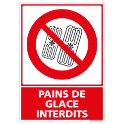 PANNEAU PAIN DE GLACE INTERDITS (D1187)