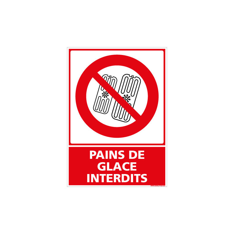 PANNEAU PAIN DE GLACE INTERDITS (D1187)