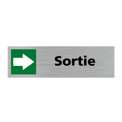 Plaque de porte rectangulaire sortie vers la droite