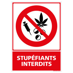 PANNEAU STUPEFIANTS INTERDITS (D1189)