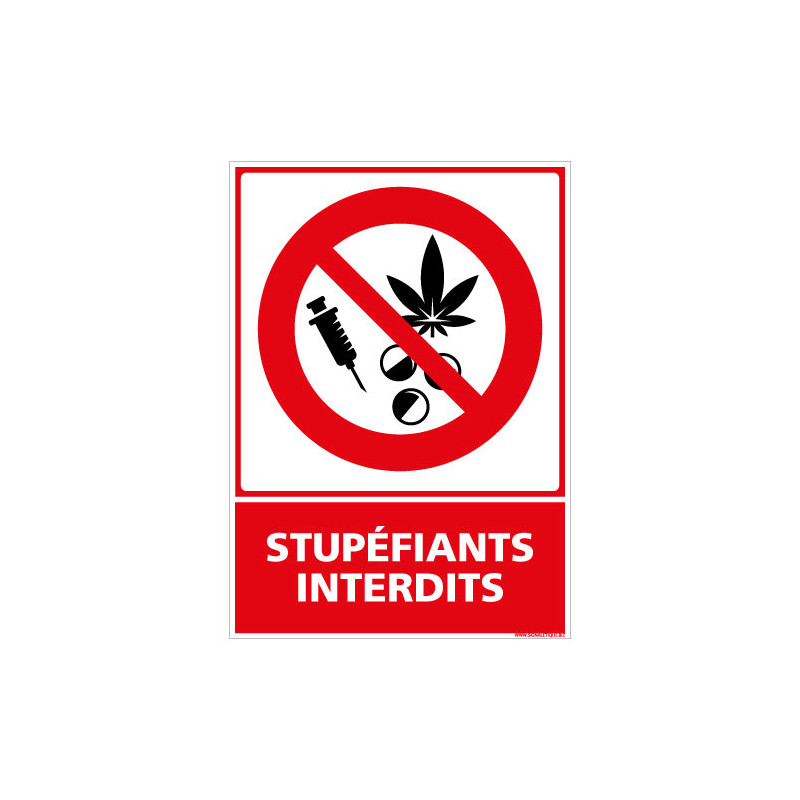 PANNEAU STUPEFIANTS INTERDITS (D1189)