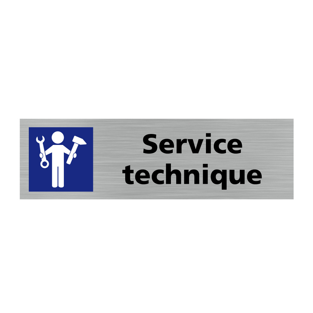 Plaque de porte rectangulaire service technique Plaque de porte rectangulaire service technique