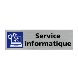 Plaque de porte rectangulaire service informatique