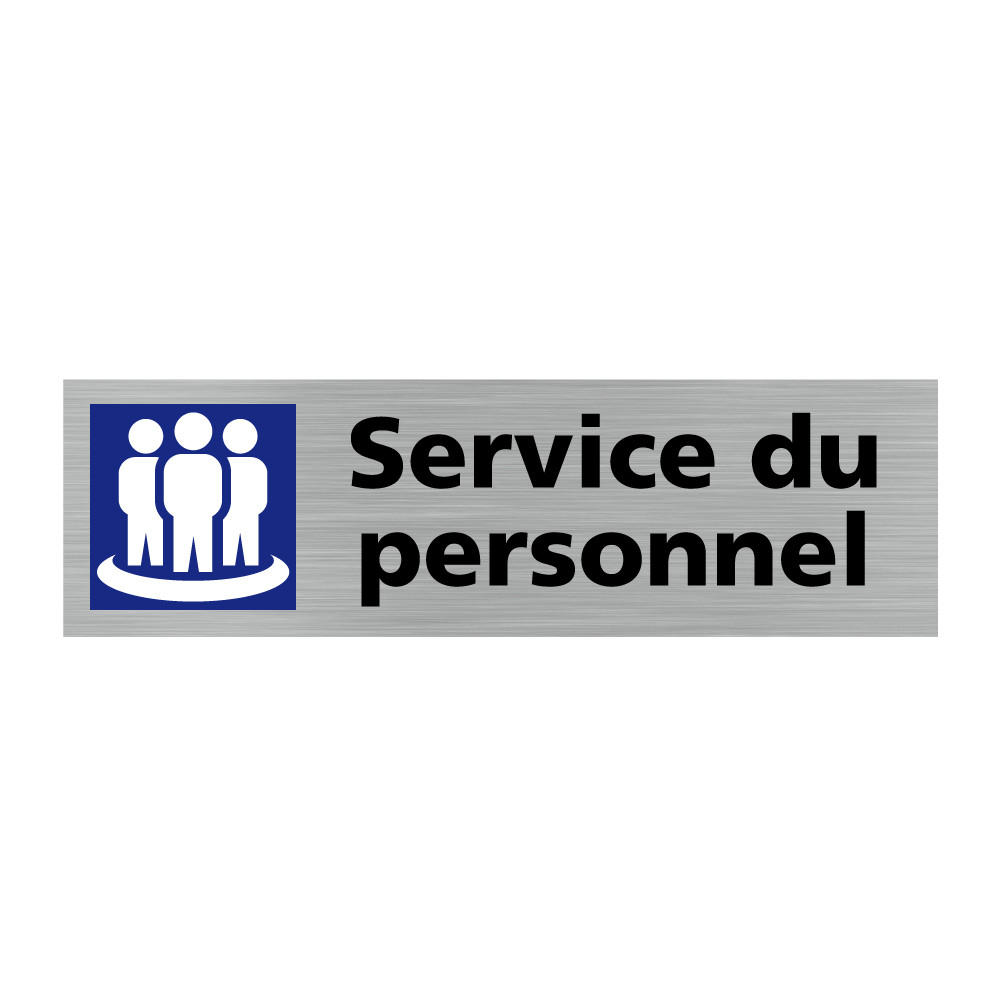 Plaque de porte rectangulaire service du personnel