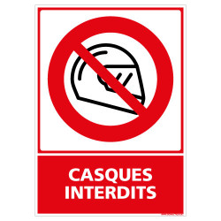 PANNEAU CASQUES INTERDITS (D1193)