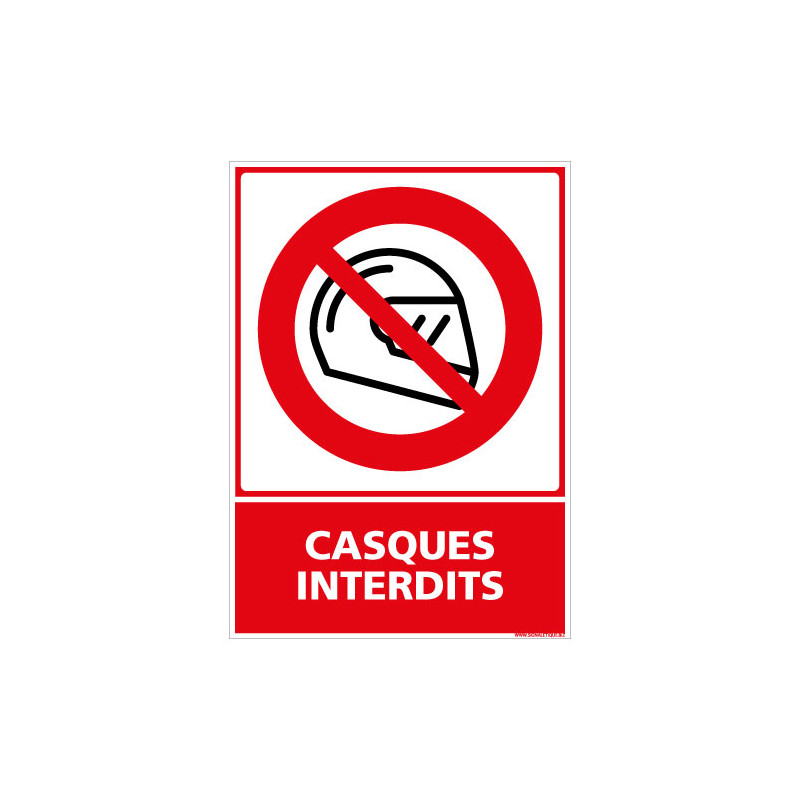 PANNEAU CASQUES INTERDITS (D1193)