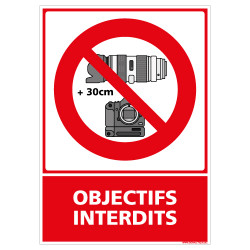 PANNEAU OBJECTIFS INTERDITS (D1195)