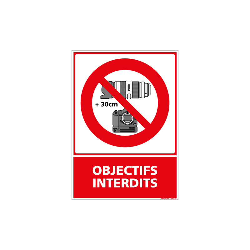 PANNEAU OBJECTIFS INTERDITS (D1195)