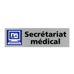 Plaque de porte rectangulaire secrétariat médical