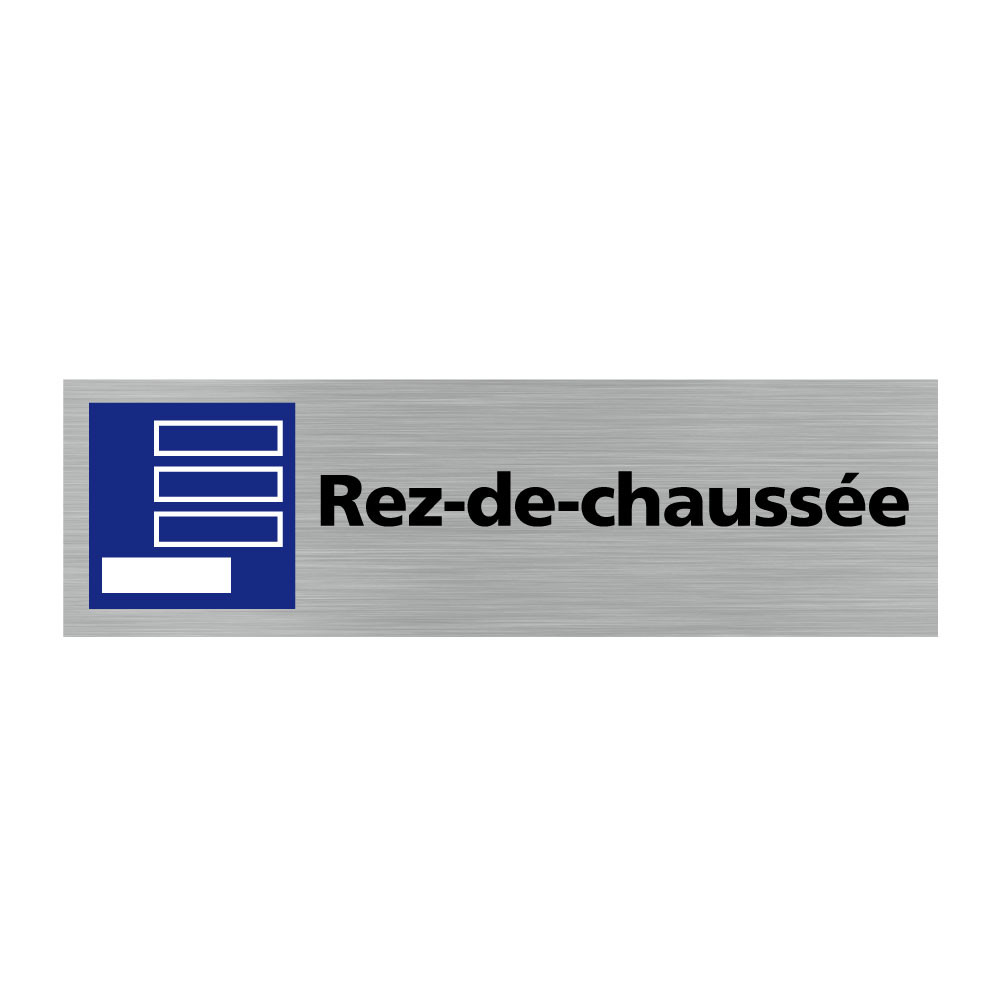 Plaque de porte rectangulaire rez-de-chaussée