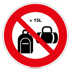 PANNEAU SAC DE PLUS DE 15L INTERDIT (D1198)