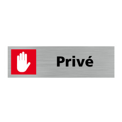 Plaque de porte rectangulaire privé