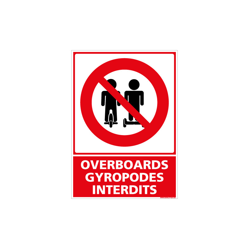 PANNEAU OVERBOARDS / GYROPODES INTERDITS (D1201)