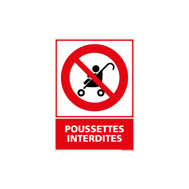 PANNEAU POUSSETTES INTERDITES (D1203)