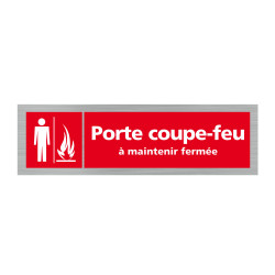 Plaque de porte rectangulaire porte coup-feu à maintenir fermée