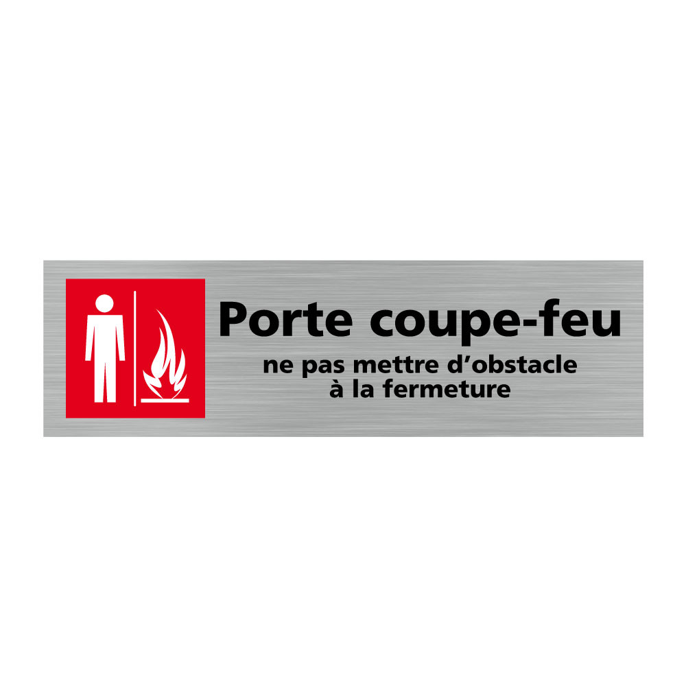 Plaque de porte rectangulaire porte coupe-feu ne pas mettre d'obstacle à la fermeture