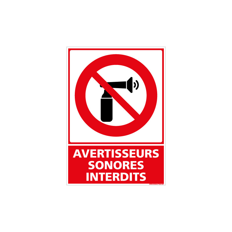 PANNEAU AVERTISSEURS SONORES INTERDITS (D1207)