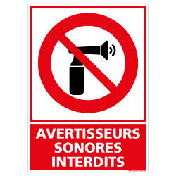 PANNEAU AVERTISSEURS SONORES INTERDITS (D1207)