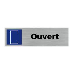 Plaque de porte rectangulaire ouvert