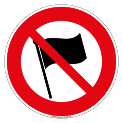 PANNEAU DRAPEAU INTERDIT (D1210)
